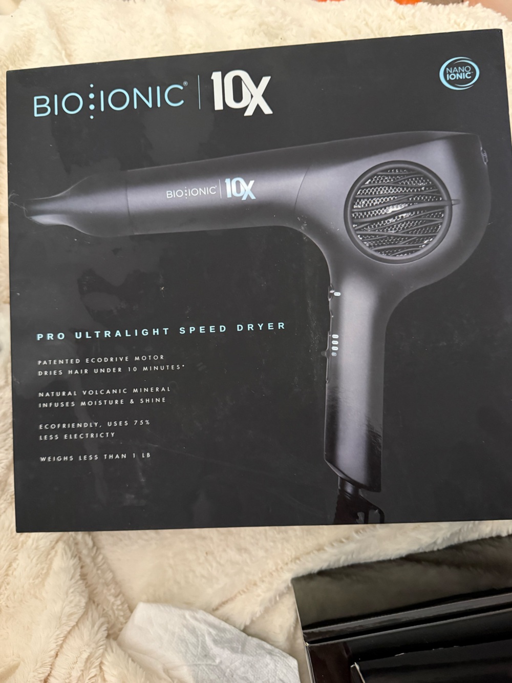 Bio Ionic 10X Pro Ultralight Speed Dryer — Black new